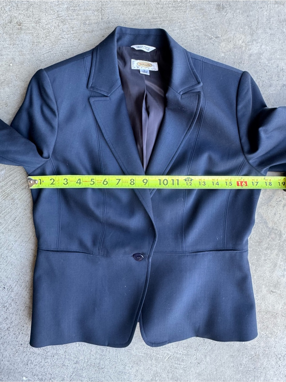 Talbots Navy Wool Single-Button Women's Blazer 6 Petite Tailored Professional - Picture 11 of 16